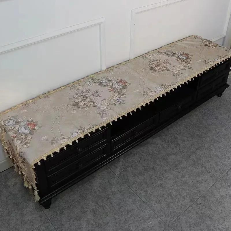 Europäischen Tv-schrank Abdeckung Tuch Tisch Flagge Quaste Tischdecke Tischläufer Haushalt Tv Arche Staubdichte Abdeckung Kommode Tuch