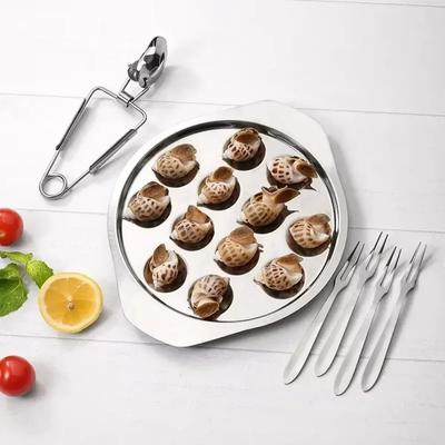 Nové kovové servírovací kleště z nerezové oceli Kuchyňské Šnečí Mini Uzamykatelné Vaření Grilování Barbecue Šnečí Talíř Šnečí Talíř Poklop na jídlo