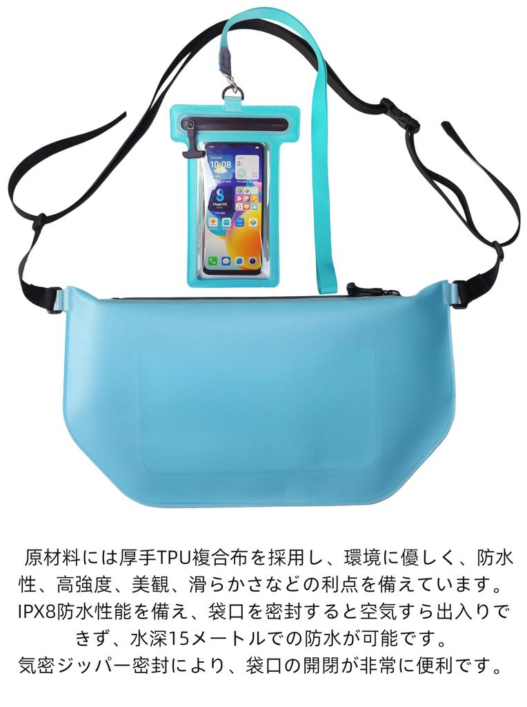 Waterproof smartphone case with airtight zipper made of thick TPU compatible with iPhone Pro closure, material, 17/16/15/14 Max.