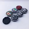 4 Piezas 56mm Tapas Negras para Cubo de Rueda para GTAM Giulietta GT Mito Brera Giulia - Decoración de Modificación de Tapa de Cubo con Logo de Rueda de Coche