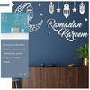 1 Sheet Mirror Effect Wall Stickers Eid Mubarak Ramadan Acrylic Moon and Star Design Festive Home Decor Window Door