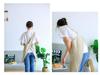 Retro Floral Cotton Linen Apron - Japanese & Korean Style, Comfortable Women's Bib with Printed Logo