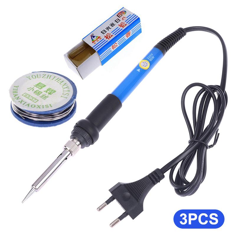 1-9Pcs Master Repair Soldering Station, 60W Adjustable Temperature 220V, Electric Heat Pencil with Interchangeable Tips
