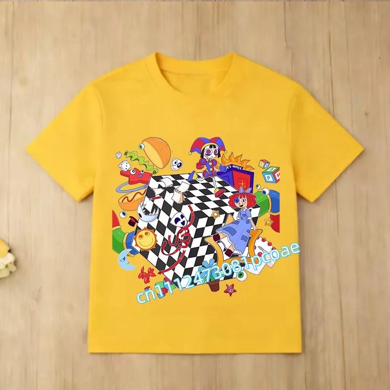 The Amazing Digital Circus Kids Tshirts Cartoon Printed Tshirt Boys Casual Sports Short Sleeves Tops Summer Children Clothing