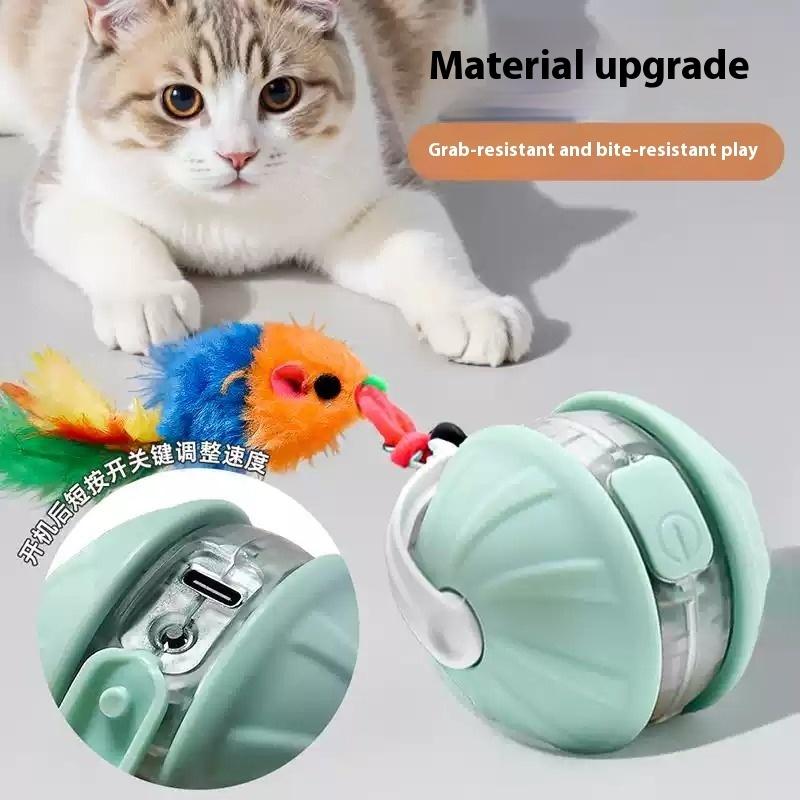 Dog Interactive Ball Toys Infrared Automatic Rolling Ball Tail Rechargeable Smart Pet Electric Toy Cat Training Imitate Mouse