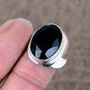Black Spinel Genstone Handmade 925 Sterling Silver Jewelry Ring Size 8 KKG-528