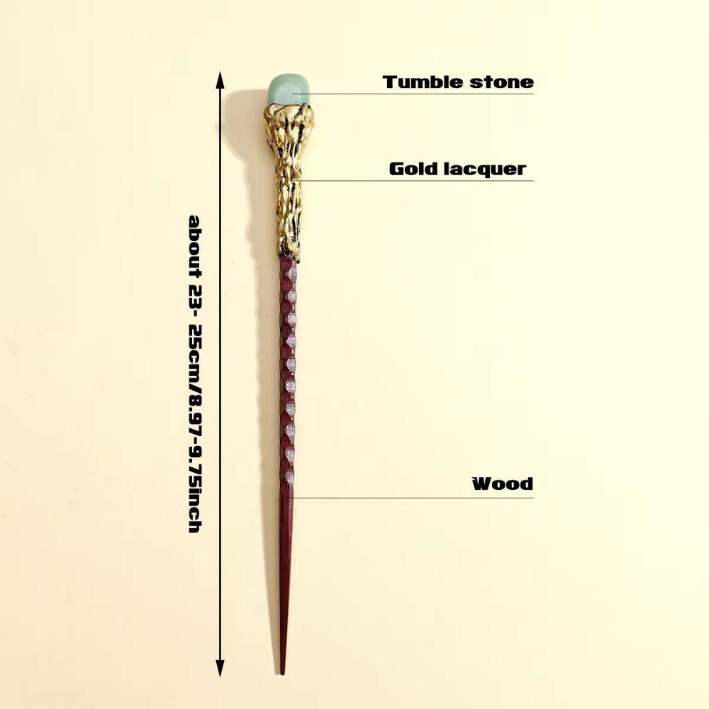 Wooden Handle Crystal Magic Wand Crystal Ball Magic Scepter Creative Fairy Stick Holiday Gift