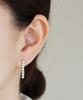 Alleun Silver 925 Cubic Drop Tennis Earrings
