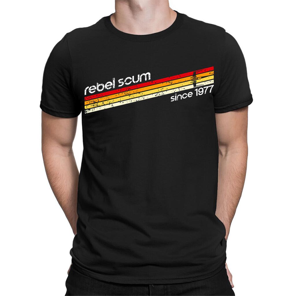 Rebel Scum 1977 Iconic Movie Quote Gift Retro Vintage Mens Womens 100% Cotton T-shirt Mens Tees Tops#TA-17