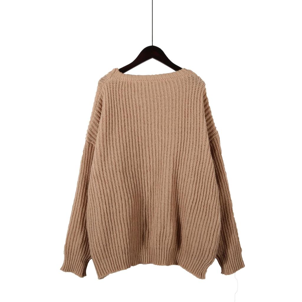 Autumn and Winter Women's Loose and Simple Sweater Round Neck Street Knitted Pullover Sweater for Women 3567 KTB