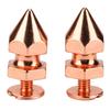 100 Sets Spiked Cone Spike Stud Rose Gold High Hardness Screw Back Studs Spikes Kit for DIY