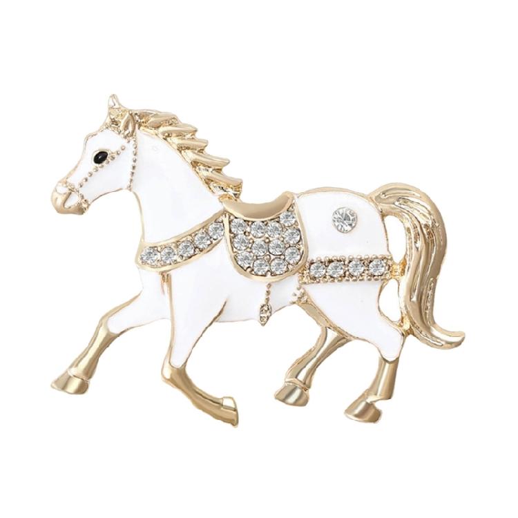 Sturdy Alloy Horse Pin Versatile Accessory for Scarf or Bag Embellishment
