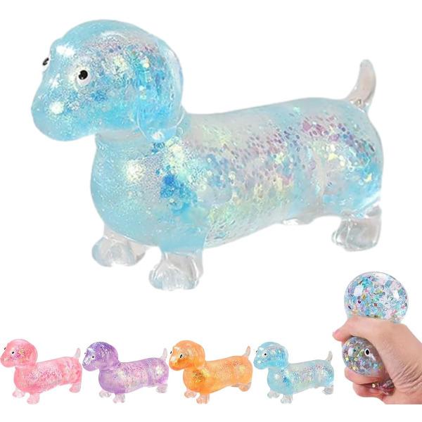 Shiny and Soft Dachshund Pinch Music, Bud Candy Pinch Music Decompression Ball Vent Ball Toy Decompression Artifact