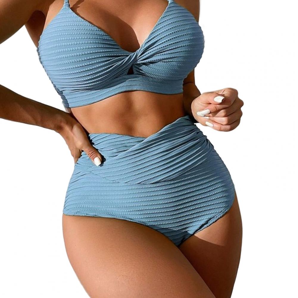 Sada plavek s podprsenkou a zavazováním Sling Knotted Bra, bikiny s prsními vycpávkami, stylová letní sada bikin s podprsenkou a zavazováním na pláž