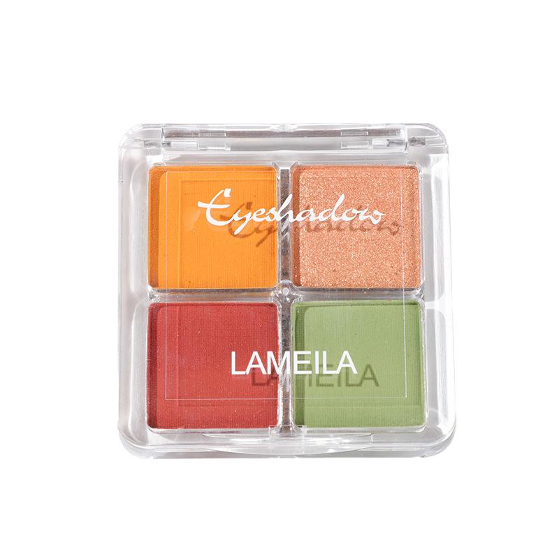 Portable Unicorn Diamond Eyeshadow Palette: Four-Color Glitter, Pearlescent, Waterproof, Super Hot