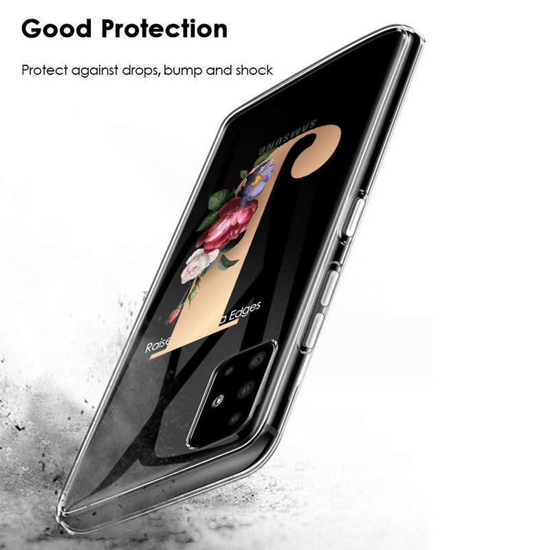 Buchstabe Alphabet Blumen A Silikonhülle Für Samsung Galaxy S21 S20 FE Ultra S10 S10E Lite S9 S8 S7 Edge Plus Handyhülle