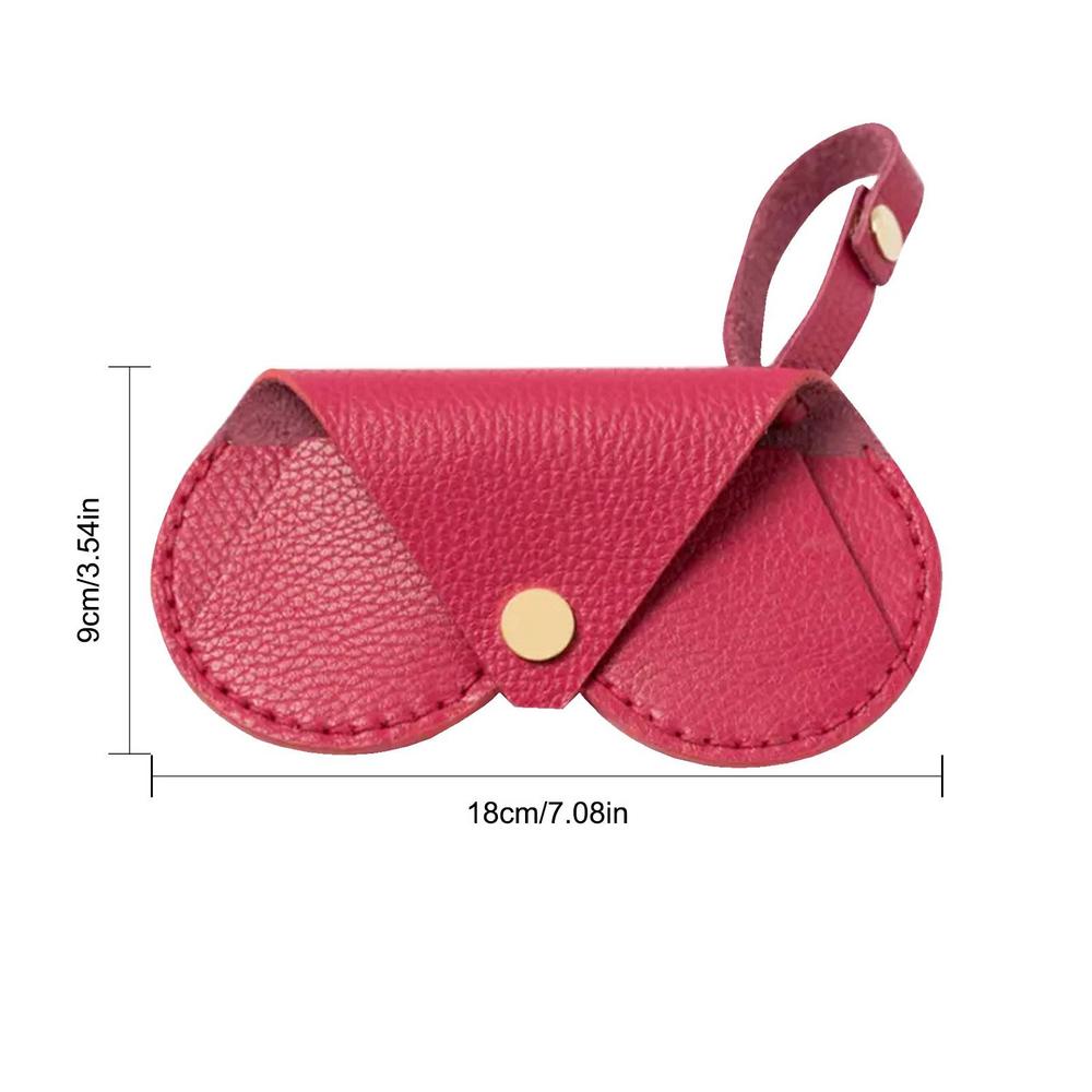 

Portable Sunglass Storage Bag Fashion Sunglasses Protective Bag PU Leather Folding Travel Eyeglass Case Women Glasses Organizer червоний
