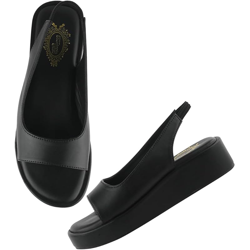 Shoetopia Women'S Heeled Sandal-3 Kids Uk (Lsr-Black)-Eu36