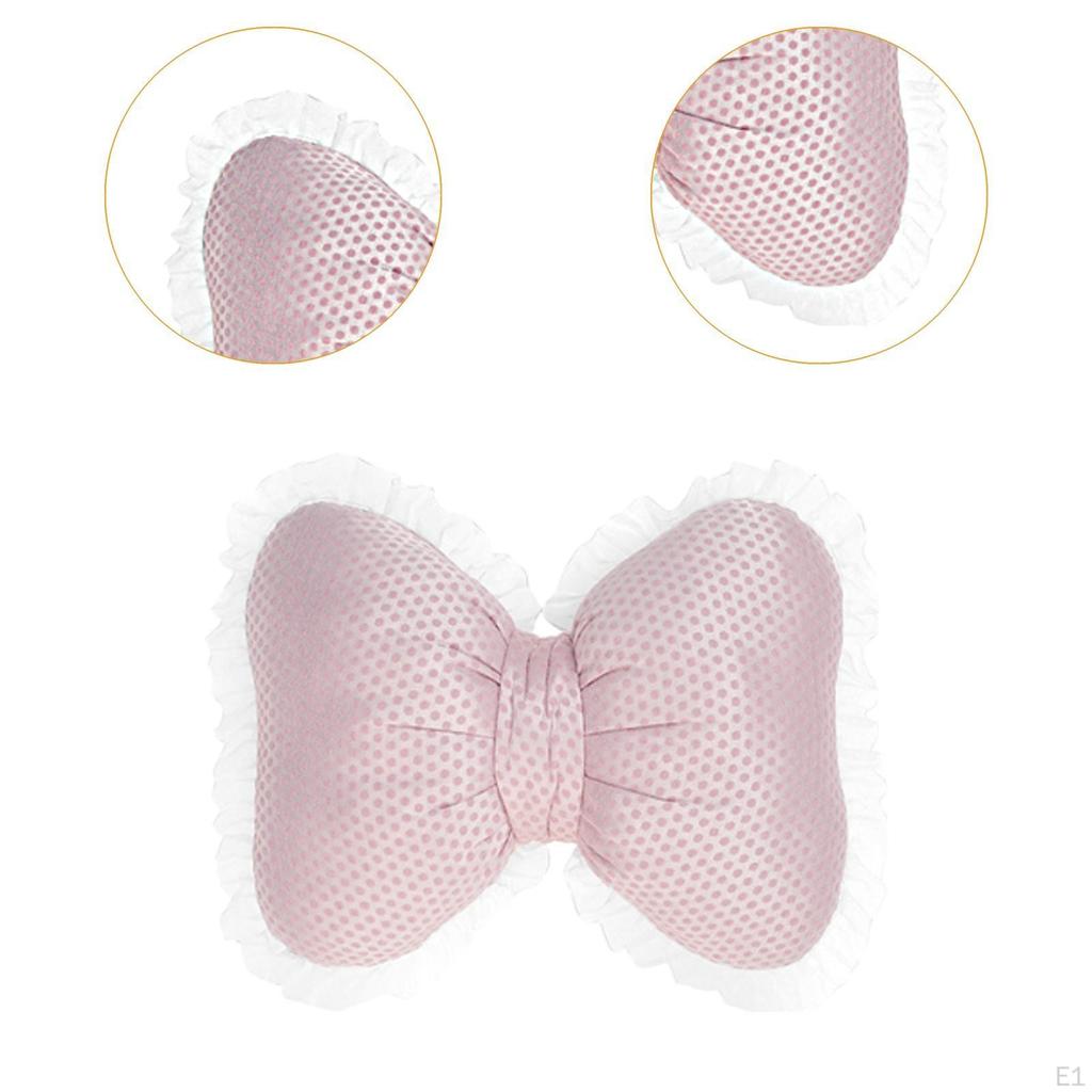 Bowknot Pillow Back Cushion Crafts Ornament Wedding Gift Sofa Throw Comfortable for Office