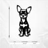 1pc Cute Chihuahua Metal Wall Art, Adorable Dog Statue Mural, Durable Decor for Home Walls Garden Fence, Christmas Easter Gift for Pet Lover