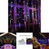 Beautiful Led Icicle String Lights For Holiday Decor Featuring Multiple Color Variations And 96 Led Bulbs