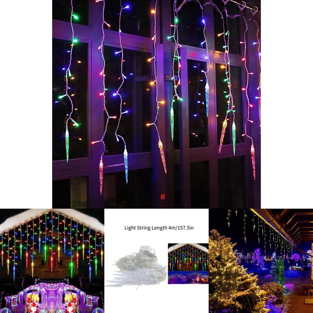 Beautiful Led Icicle String Lights For Holiday Decor Featuring Multiple Color Variations And 96 Led Bulbs
