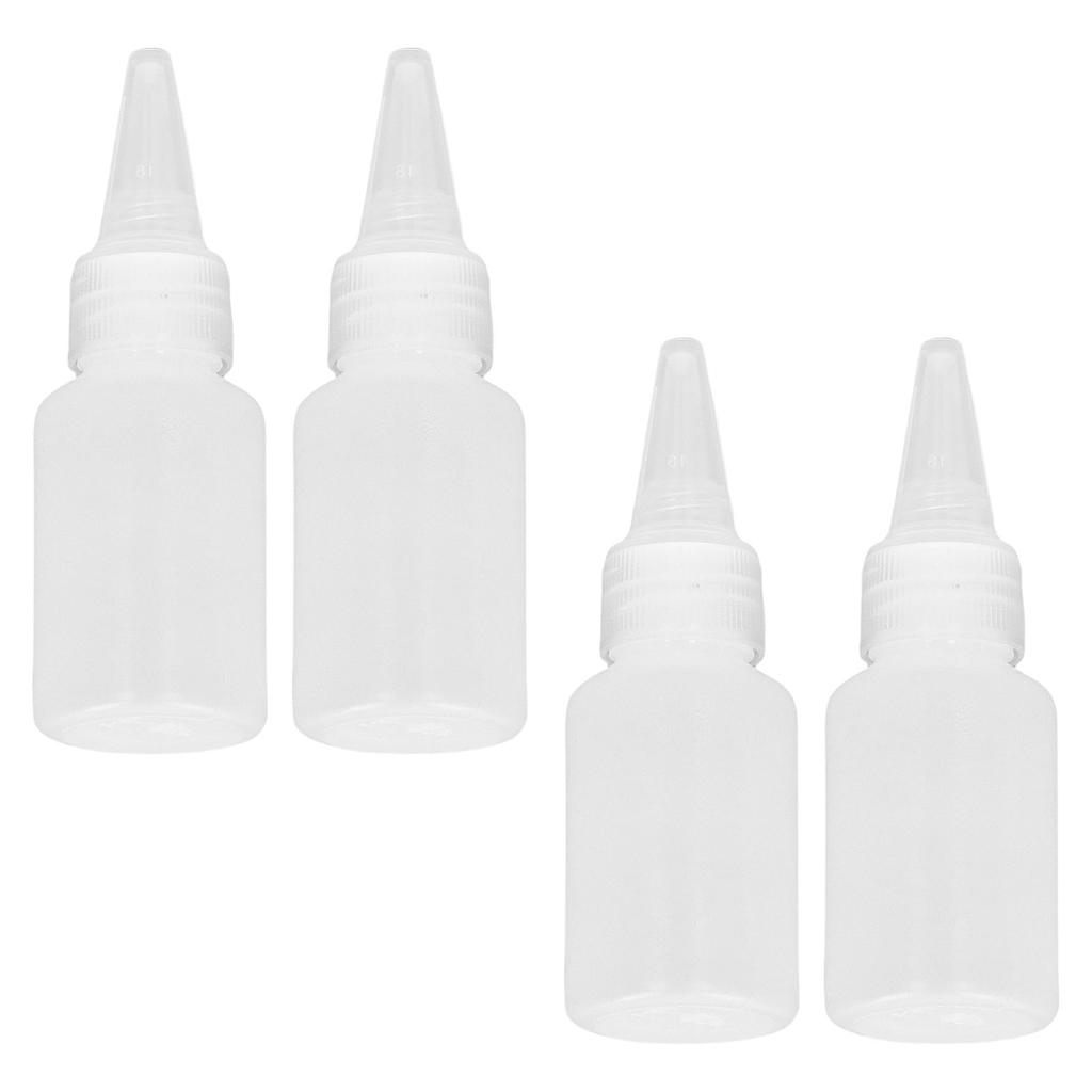 100 Pcs Plastic Squeeze Bottle 30ml Small Translucent Liquid Dispensing Bottle with Scale for Travel Picnic Arts