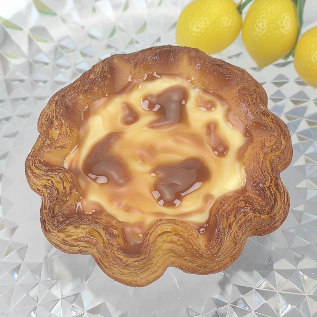 Simulation French Sunflower Egg Tart Model Fake Cake Artifical Fruit Cream Egg Tart Bakery Display Samples Desserts Ornaments