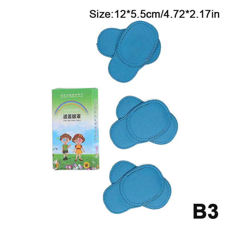 Tři velikosti Amblyopická maska Dítě Okluze Lékařská oční náplast Zatemňující oční náplast Trénink astigmatismu Oční stín Amblyopická oční náplast