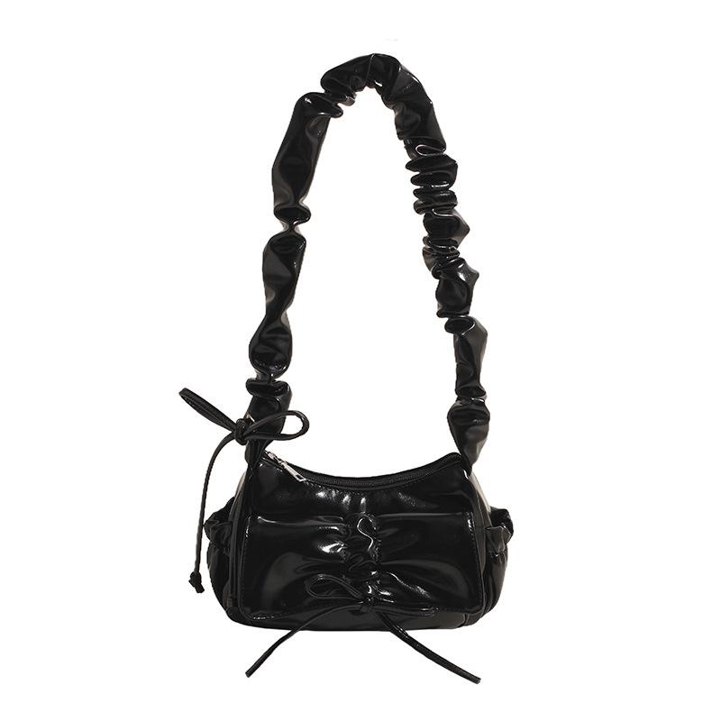 

Сумка под мышкой с бантом Женская новая модная сумка на плечо Универсальная сумка-мессенджер чёрный