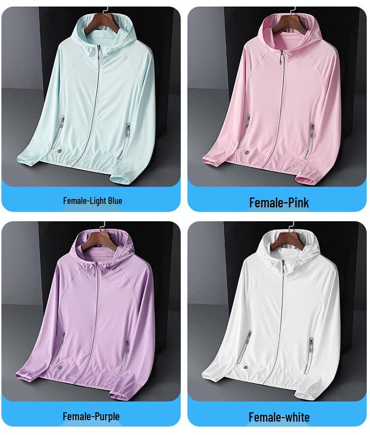 Men's and Couples' Summer UV Protection Ice Silk Fishing Jacket - Thin, Breathable Sun Shield Outerwear.