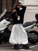 High Neck Off-Shoulder Sweater Women's Autumn Winter Ins Style Matching Knit Sweater Loose Pullover