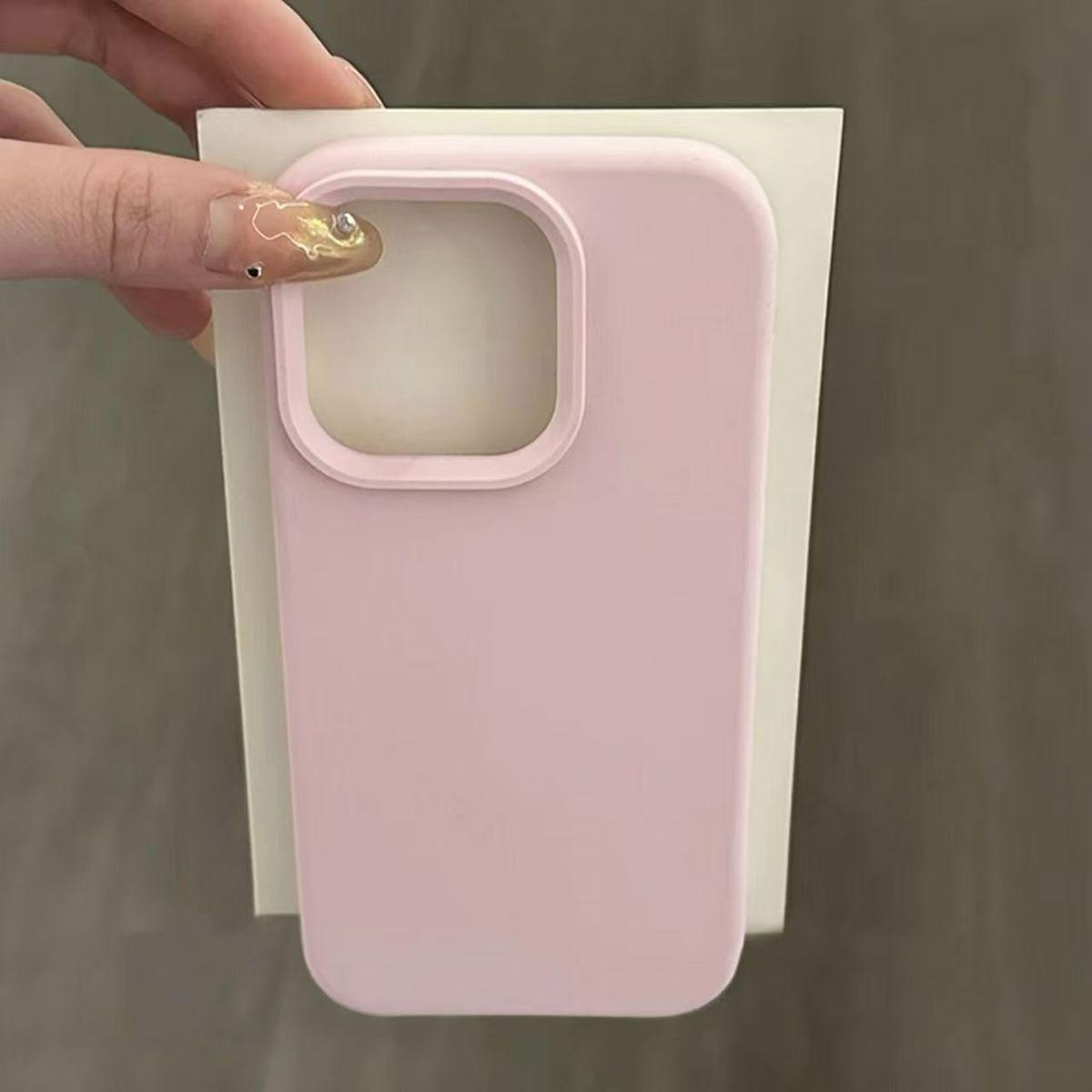 

Solid Color Sticky Rice Shell Phone Case for Apple 17Pro/16E/17Air with Large Hole, Compatible with 13/12/11/14/15Pro. 14 Pro Max