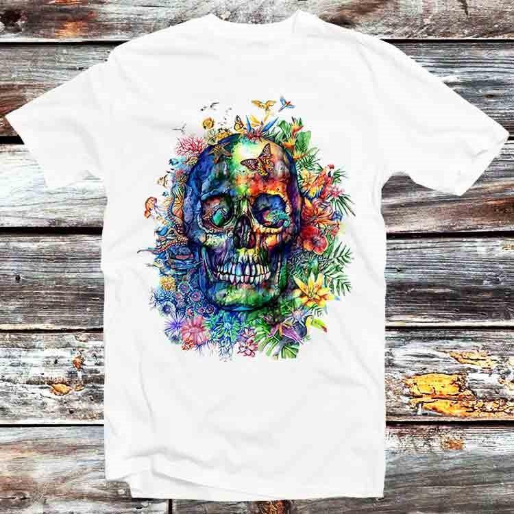 

Sugar Skull Flower T Shirt B1058 4XL