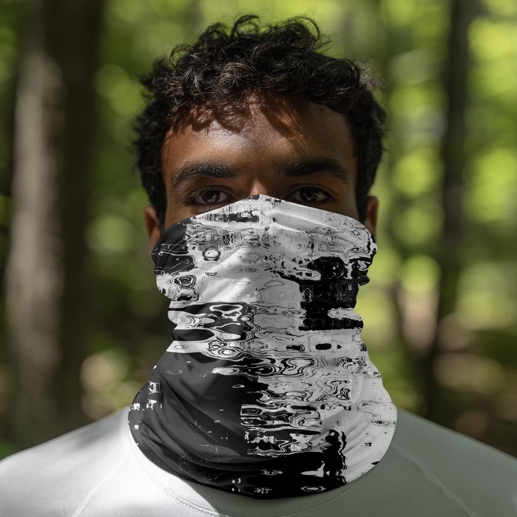 გარე ველოსიპედის ნიღაბი მოდური პრინტით, თავსაბურავი, კისრის შარფი