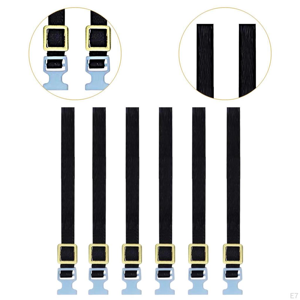 6 Pieces Luggage Rope Roof Rack Tie Down Strap Black 1:10 Scale Replace Part Sturdy for RC Hobby Car