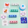 Kids Word Card Games Colorful Educational Preschool Puzzle Playing Toy Spelling Games Card for Home House Kindergarten Classroom