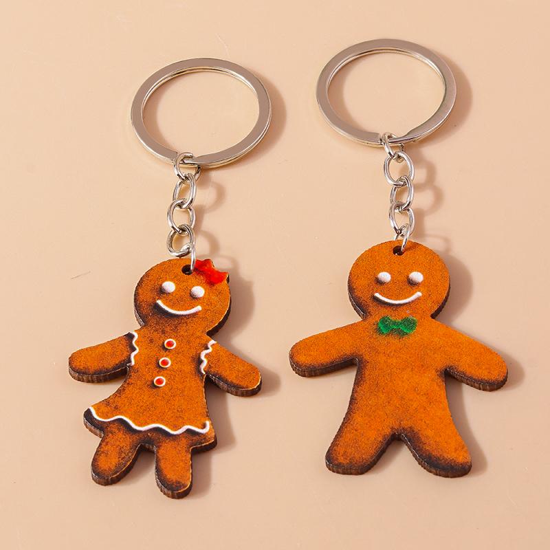 Cute Christmas Key Chain Snowman Santa Claus Key Ring Pendant for Car Key Holder Women Girls Handbag Decor DIY Jewelry Gift