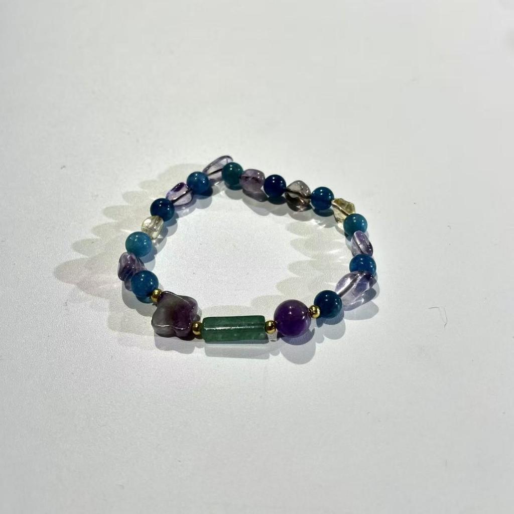 New Bestseller: Apatite and Irregular Amethyst Beaded Bracelet