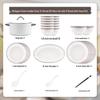 Mord Lanca Gradient Grey Underglaze Stoneware Dinner Set
