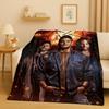 3D Supernatural Sam Dean Winchester TV Flannel Blanket,Ultra Soft Warm Plush Throw for Home Bedroom Bed Sofa Cover Travel Gift