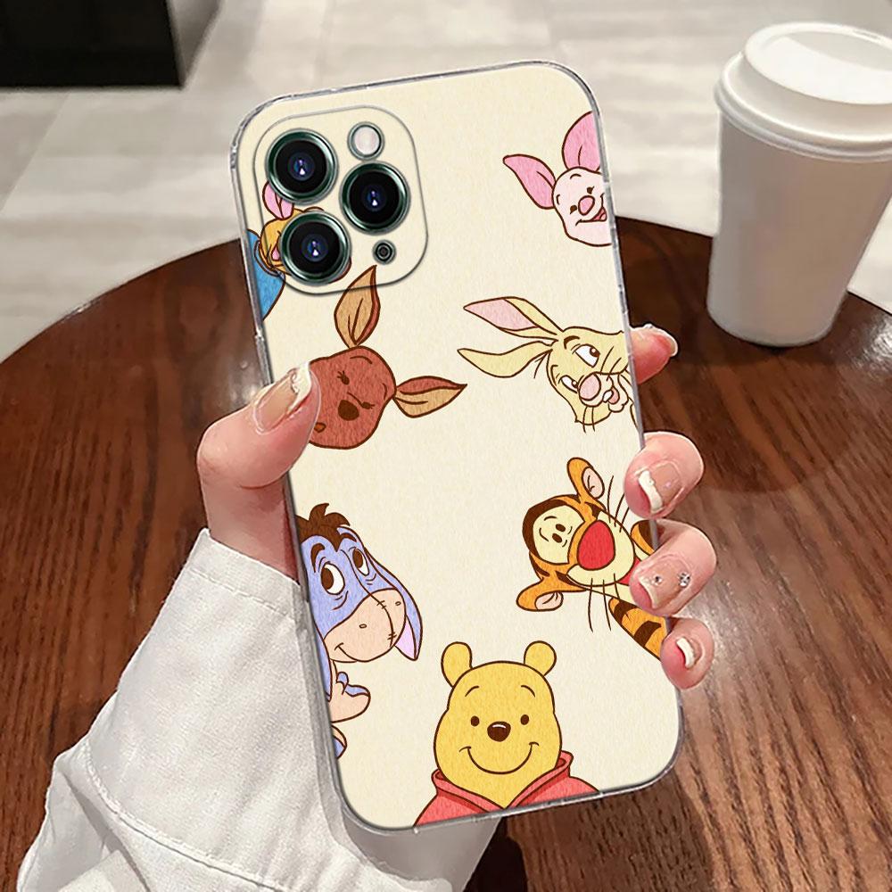 Winnie The Pooh Piglet Tigger Transparent Phone Case For iPhone 17 Pro Max 17E 11 12 13 14 15 16 Pro Max Plus 17 Air 16E 7 Cover