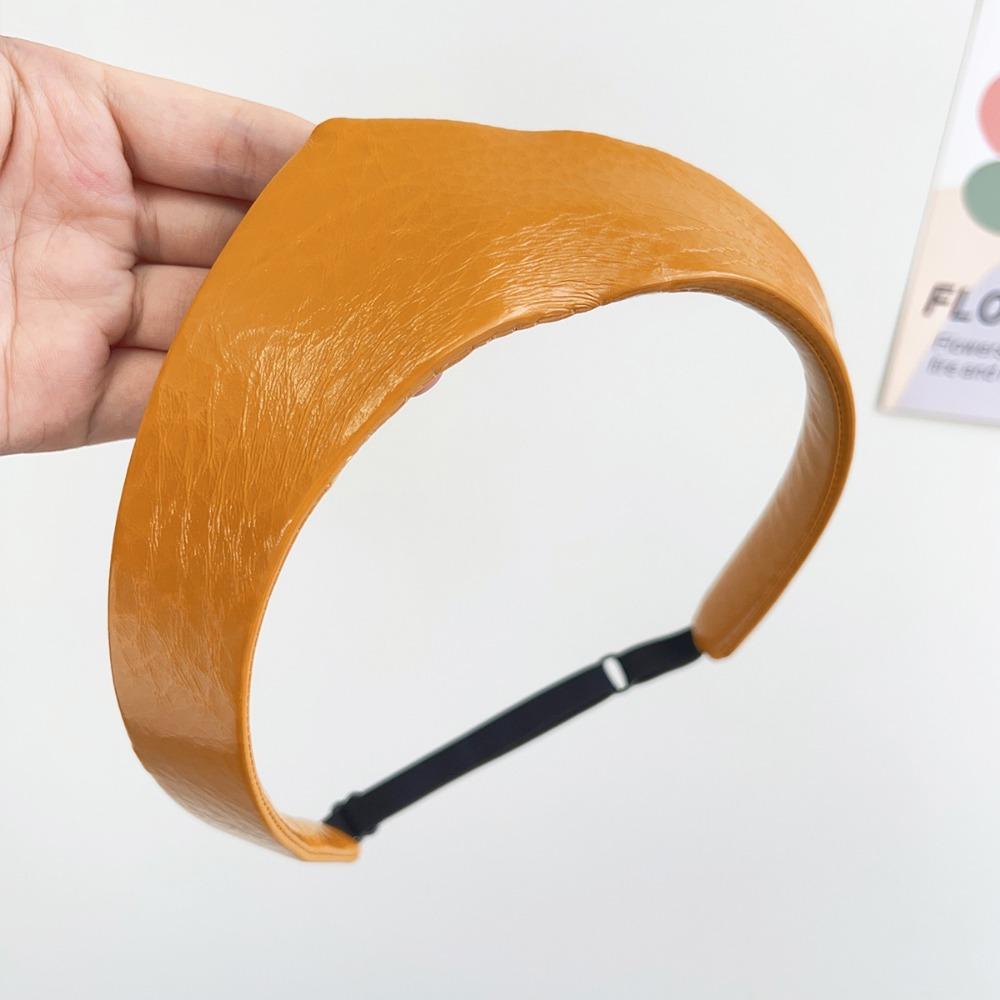 

Adjustable Crown Hairband Leather Hairpin Headband Vintage Hair Hoop Ladies Headwear жовтий