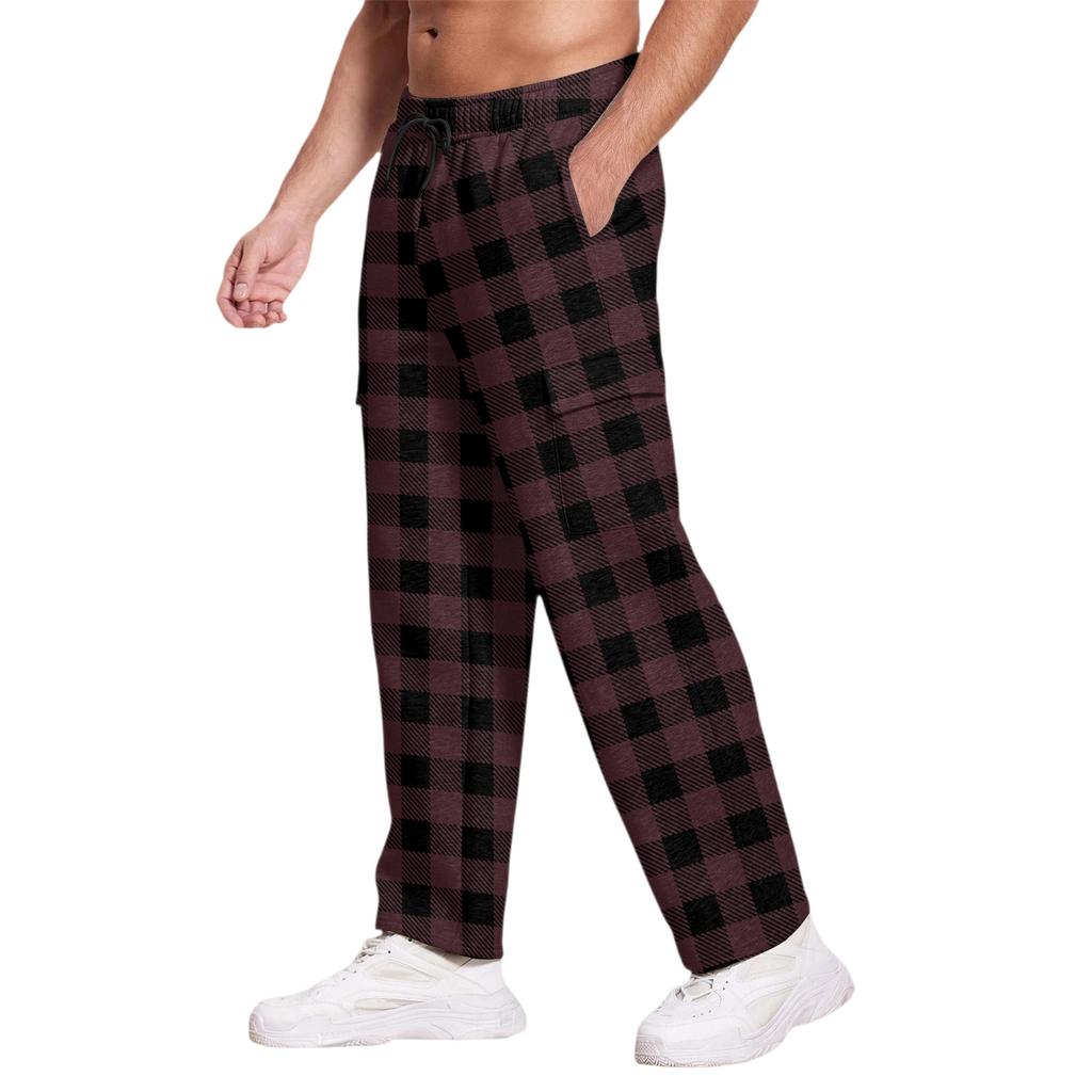 Men's Casual Sports Pants Loose Leggings Long Panel Fitness Running Training Pants