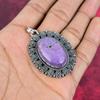 Purpurite Pendant, 925 Solid Sterling Silver Jewelry, Gemstone Pendant, Gift For Her Handmade Dainty Jewelry