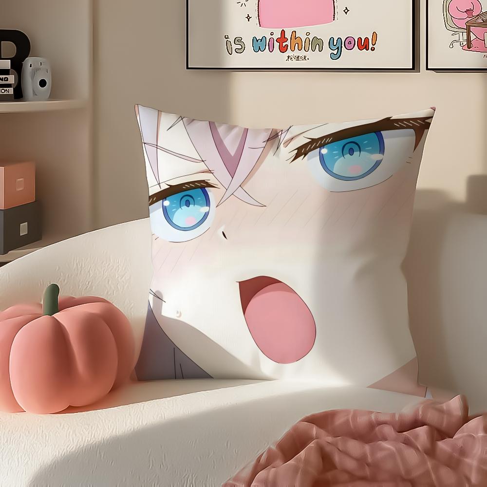 AAlyaS Hides Feelings Cushion Cover Pillowcase Short Plush Invisible Zipper Room Sofa Cushion Cover