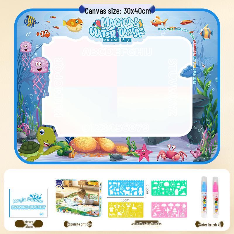 Children's Large Reusable Water Drawing Canvas - Magic Doodle Board Toy