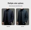 Men's Duck Down Lapel Jacket: Business Casual Warm Coat for Middle-Aged & Elderly