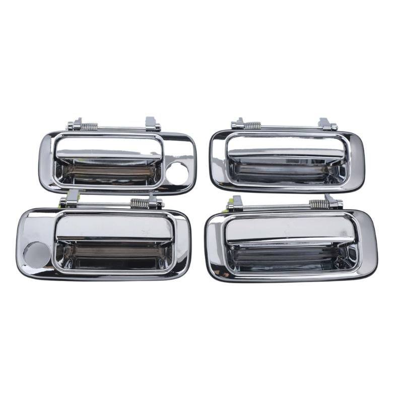 Vehicle Outside Door Handle Set, 4pcs Replacement Pulls for FJ80 LX450 1990-1998 Exterior Door-Opening Operation