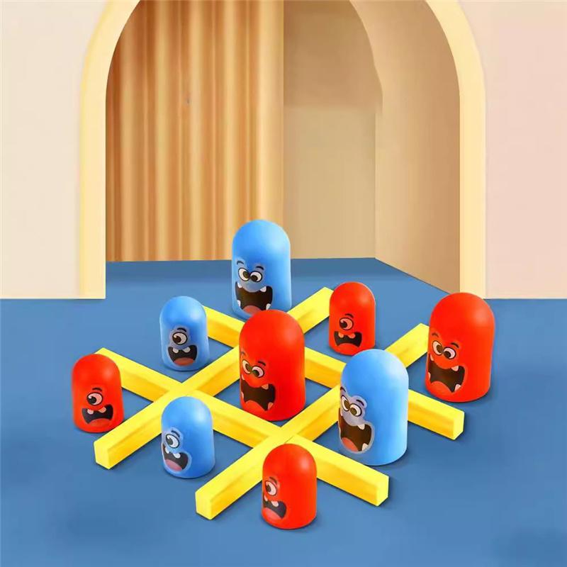 Tic-Tac-Toe Matroschka Eltern-Kind Interaktives Denktraining Brettspiele Spaßspiele Kinderspielzeug Geschenk